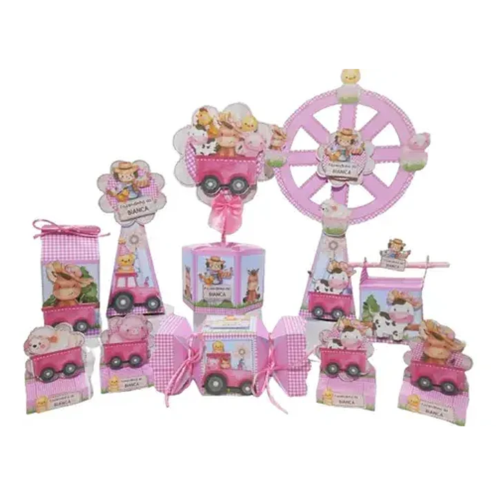 Arquivo de Corte Kit Festa Fazendinha Menina | Studio + PDF 1