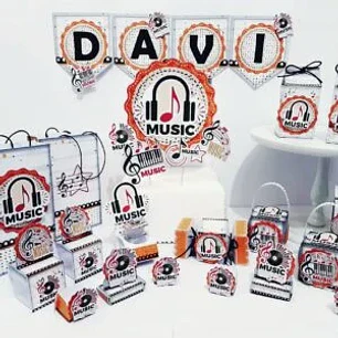 Arquivo de Corte Kit Festa Música 16 | Studio + PDF