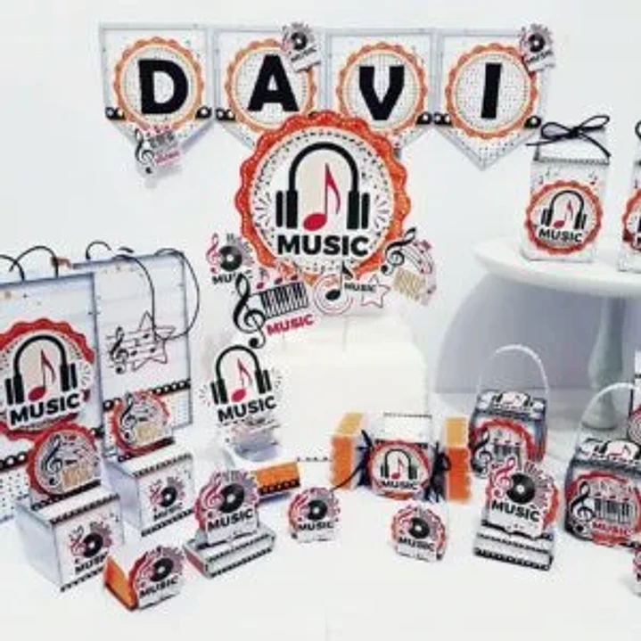 Arquivo de Corte Kit Festa Música 16 | Studio + PDF 1