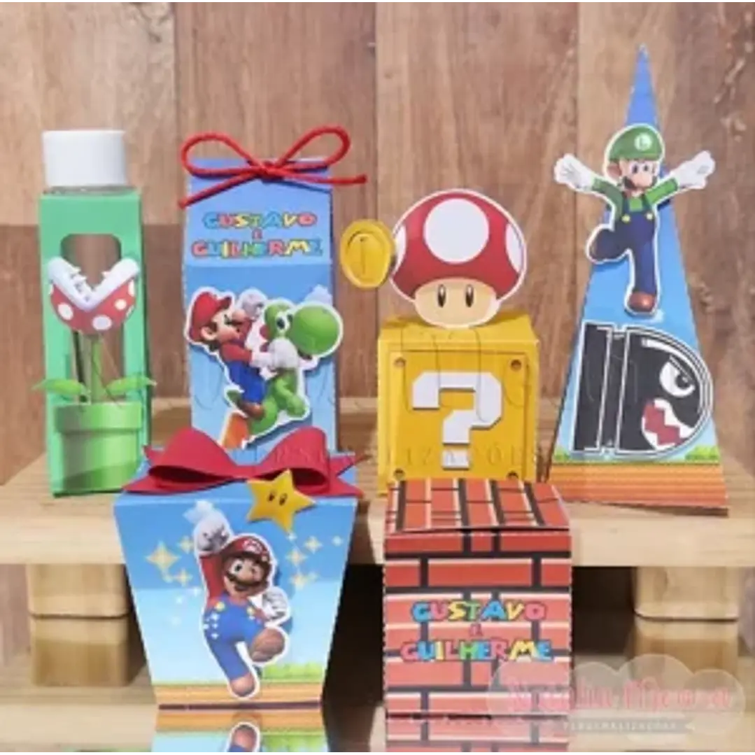 Arquivo de Corte Kit Festa Super  Mario 48  | Studio + PDF 1