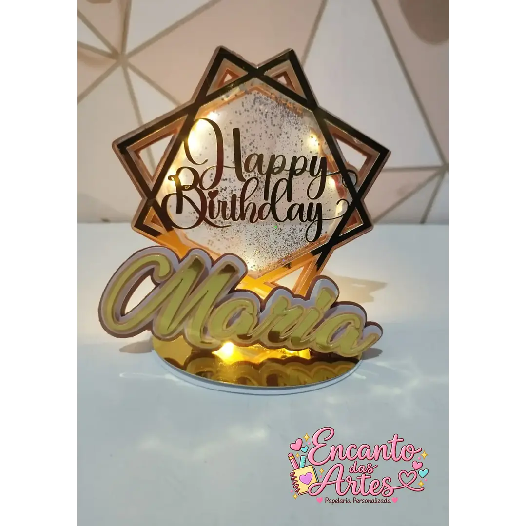 Arquivo de Corte Topo de Bolo Cenário Happy Birhday 01 | Studio 1