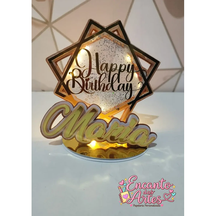 Arquivo de Corte Topo de Bolo Cenário Happy Birhday 01 | Studio 1