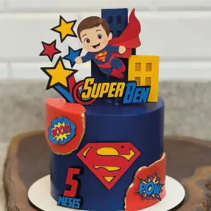  Arquivo de Corte Topo de Bolo Super Man 7 | Studio