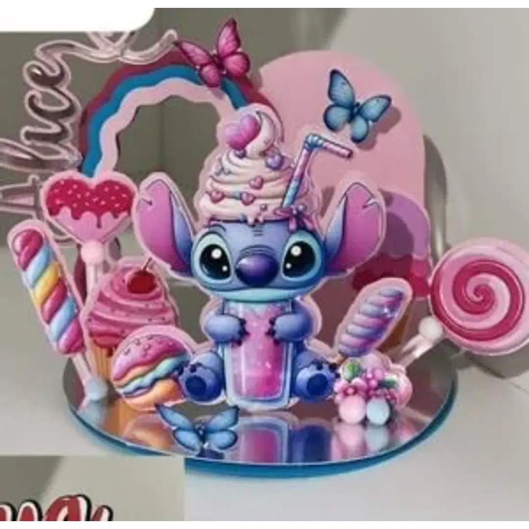 Arquivo de Corte Topo de Bolo Cenário Stitch  1