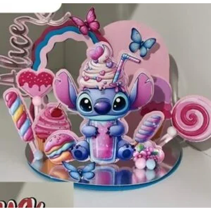 Arquivo de Corte Topo de Bolo Cenário Stitch  1