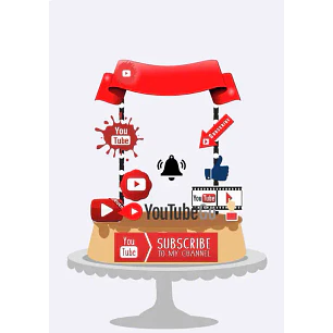  Arquivo de Corte Topo de Bolo Youtube 4 | Studio