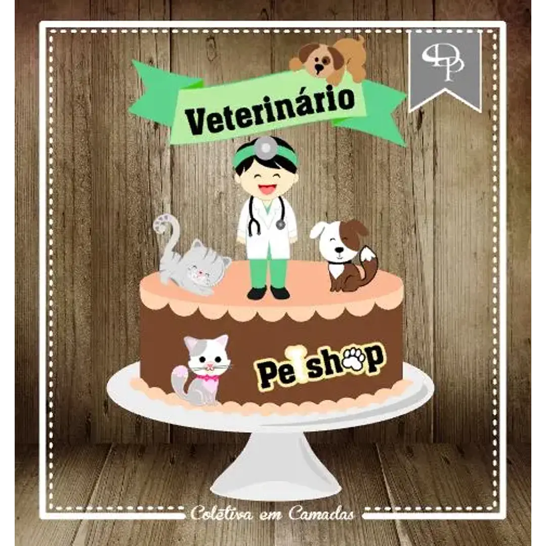 Arquivo de Corte Topo de Bolo Veterinário 1  | Studio 1