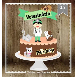 Arquivo de Corte Topo de Bolo Veterinário 1  | Studio