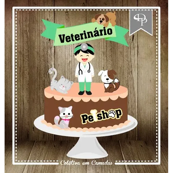 Arquivo de Corte Topo de Bolo Veterinário 1  | Studio 1