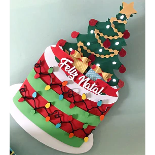 Arquivo de Corte Topo de Bolo Árvore de Natal Feliz Natal 10 | Studio