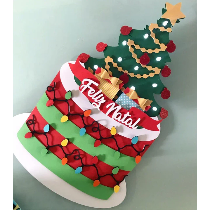 Arquivo de Corte Topo de Bolo Árvore de Natal Feliz Natal 10 | Studio 1
