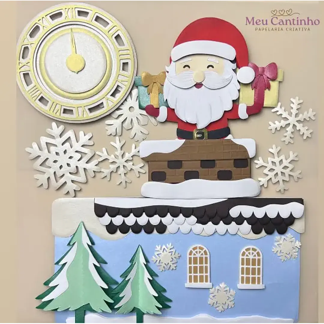 Arquivo de Corte Topo de Bolo Natal Papai Noel 78 | Studio 1