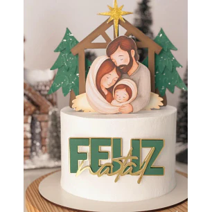Arquivo de Corte Topo de Bolo Natal Presépio 26| Studio