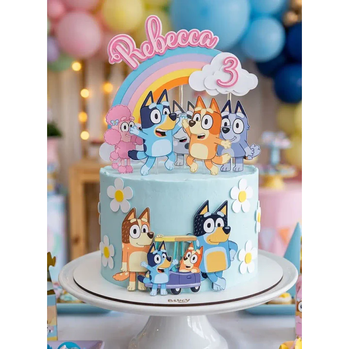 Arquivo de Corte Topo de Bolo Bluey 18 | Studio 1