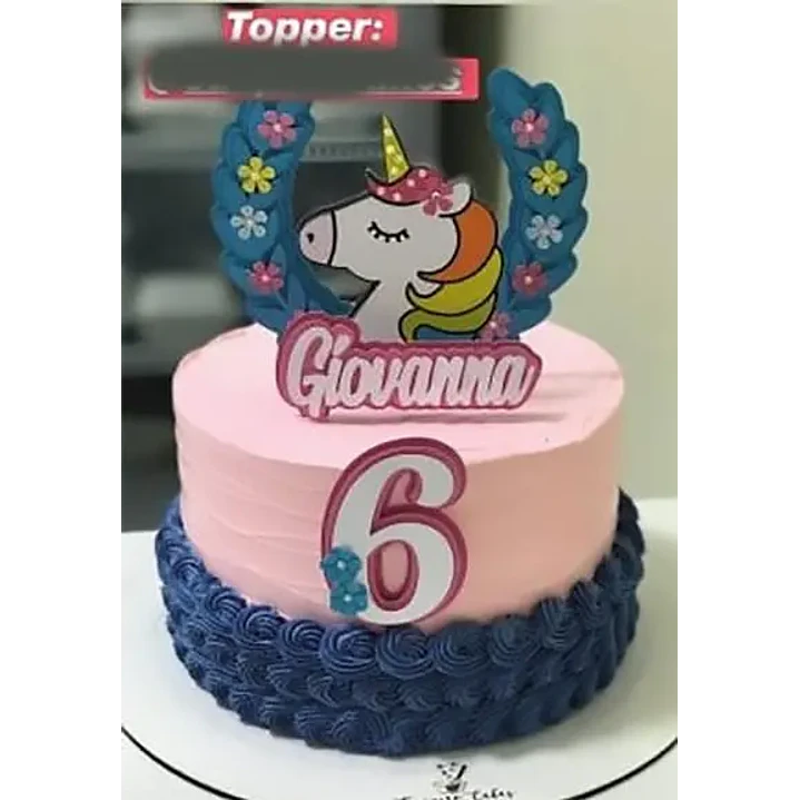 Arquivo de Corte Topo de Bolo Unicórnio 49  | Studio 1