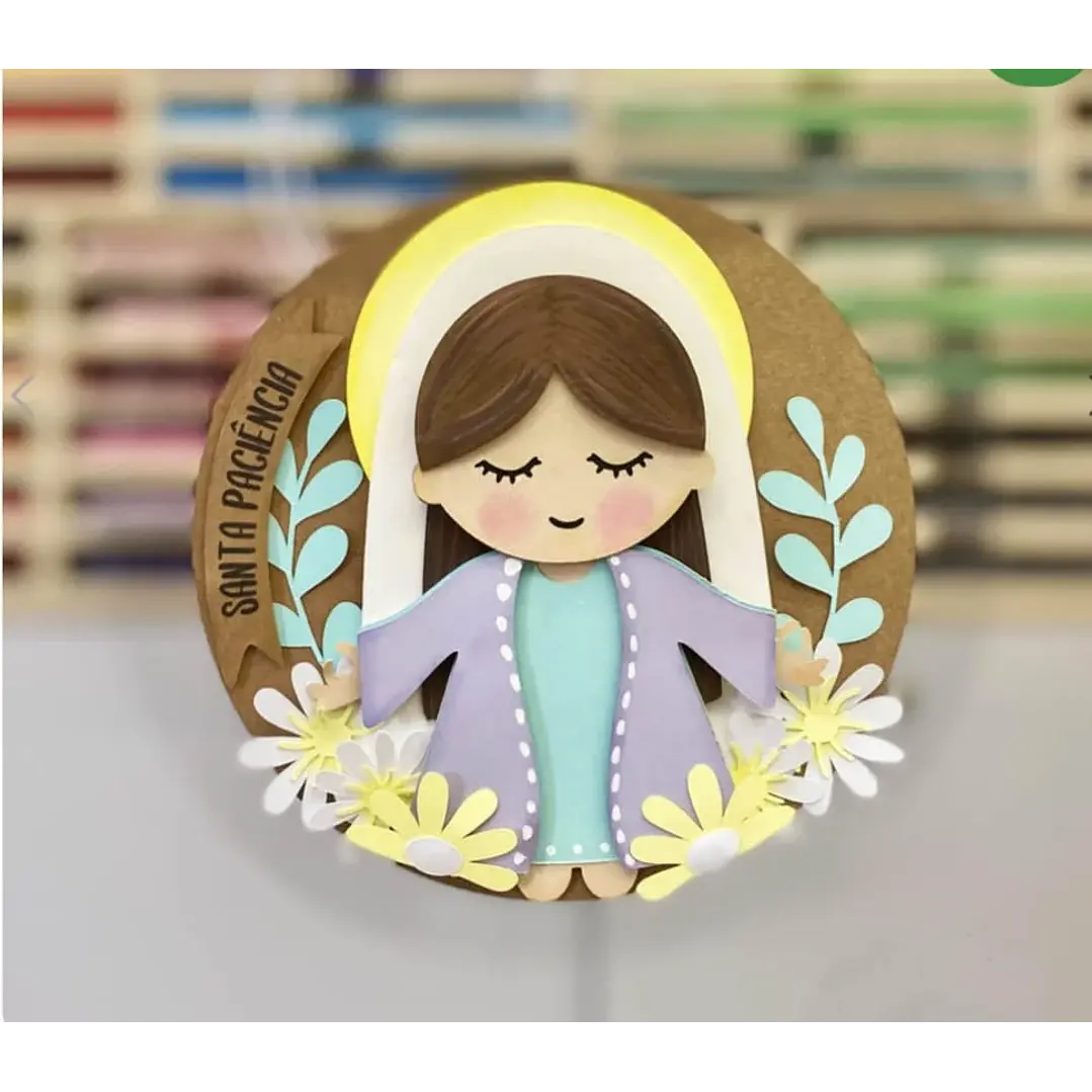 Arquivo de Corte Topo de Bolo Mandala Santa Paciência | Studio + PDF + SVG 1