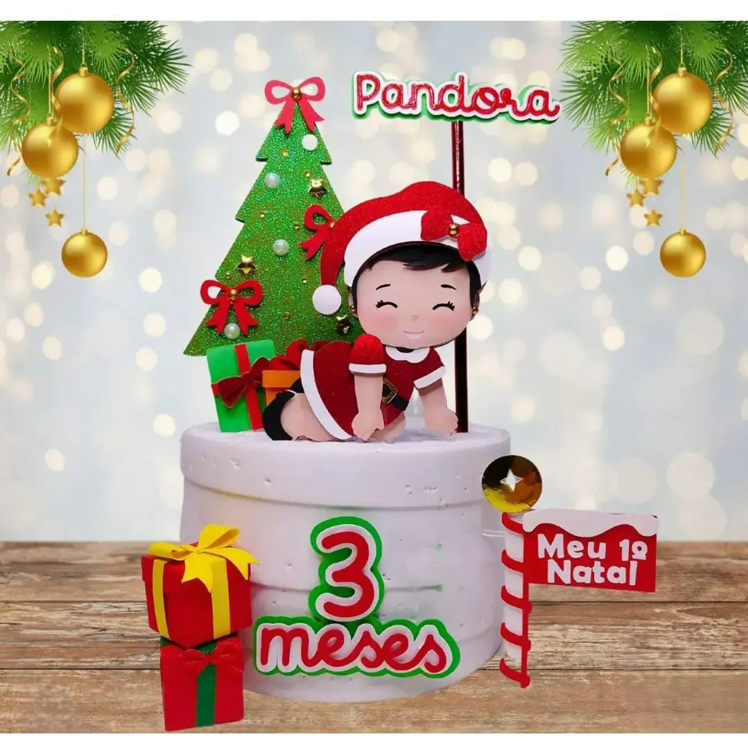 Arquivo de Corte Topo de Bolo Natal Baby | Studio 1