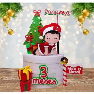 Arquivo de Corte Topo de Bolo Natal Baby | Studio