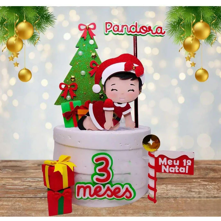 Arquivo de Corte Topo de Bolo Natal Baby | Studio 1