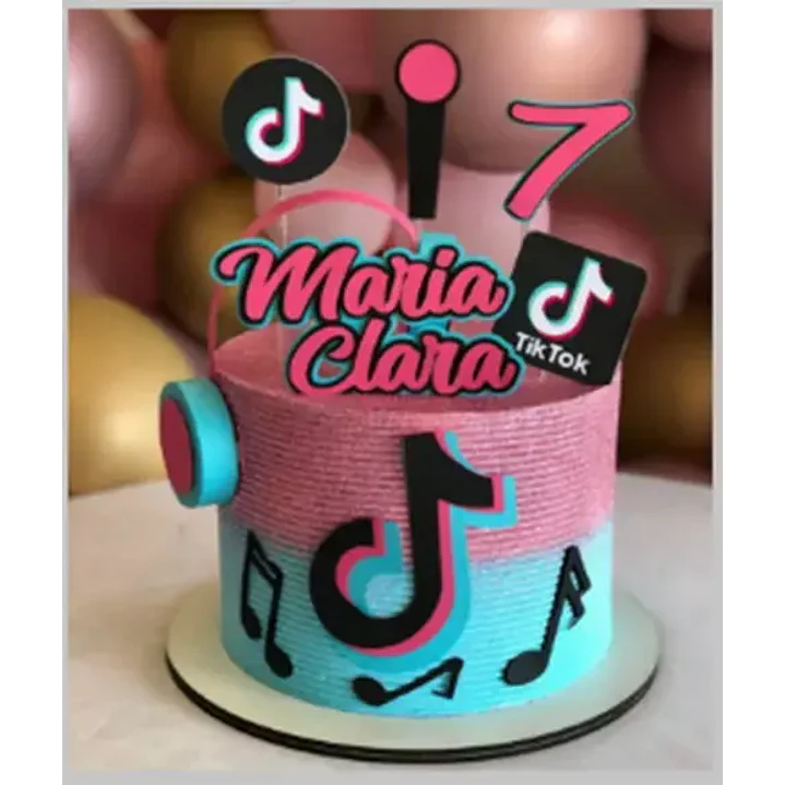 Arquivo de Corte Topo de Bolo Tik tok 24 | Studio 1