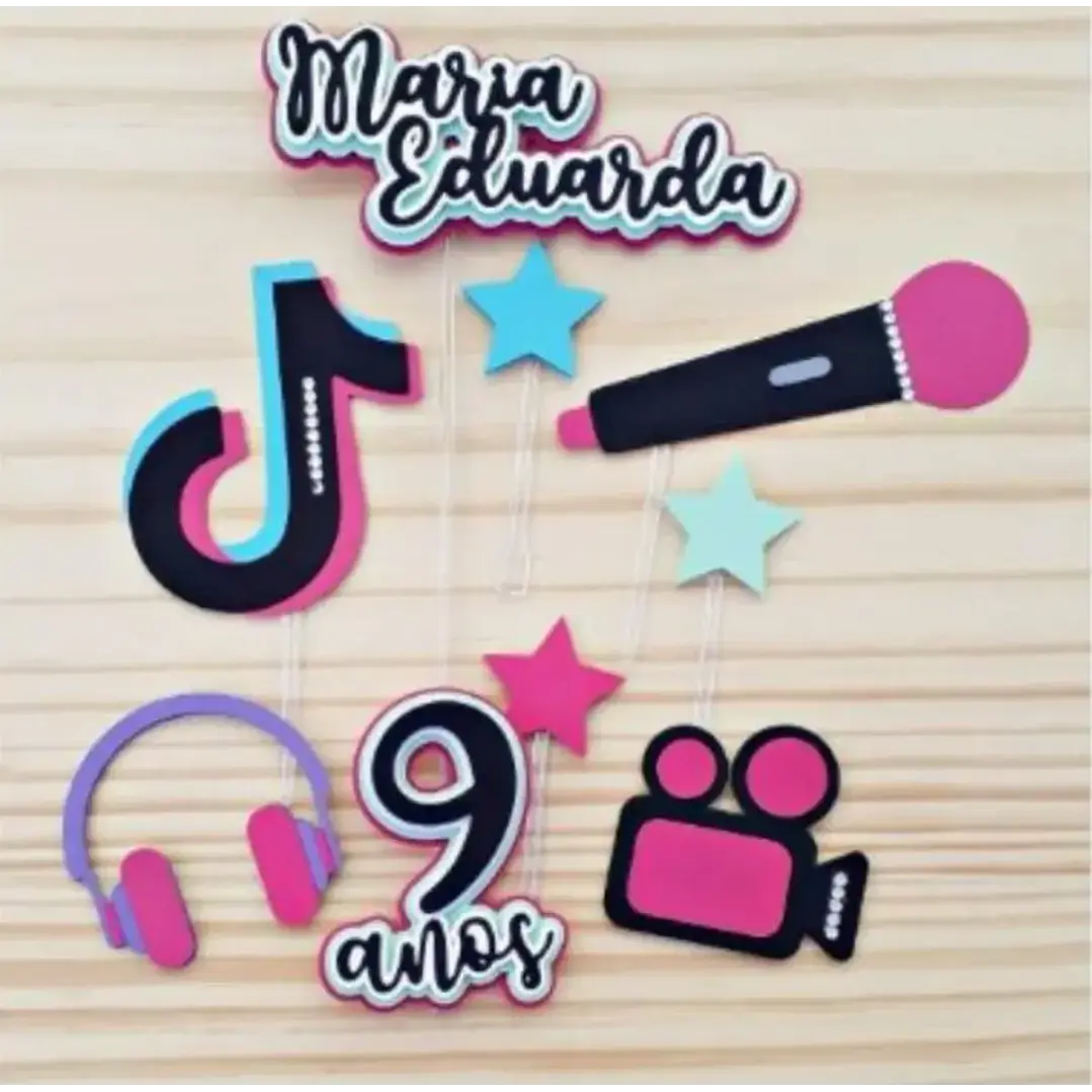 Arquivo de Corte Topo de Bolo Tik tok 26 | Studio 1