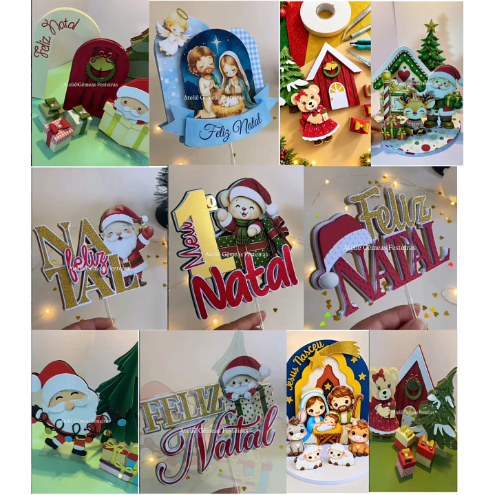 Arquivo de Corte Topos de Bolo Natal | Studio  1