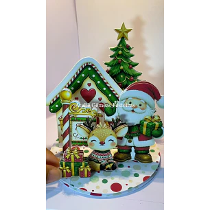 Arquivo de Corte Topo de Bolo Cenário Papai Noel | Studio
