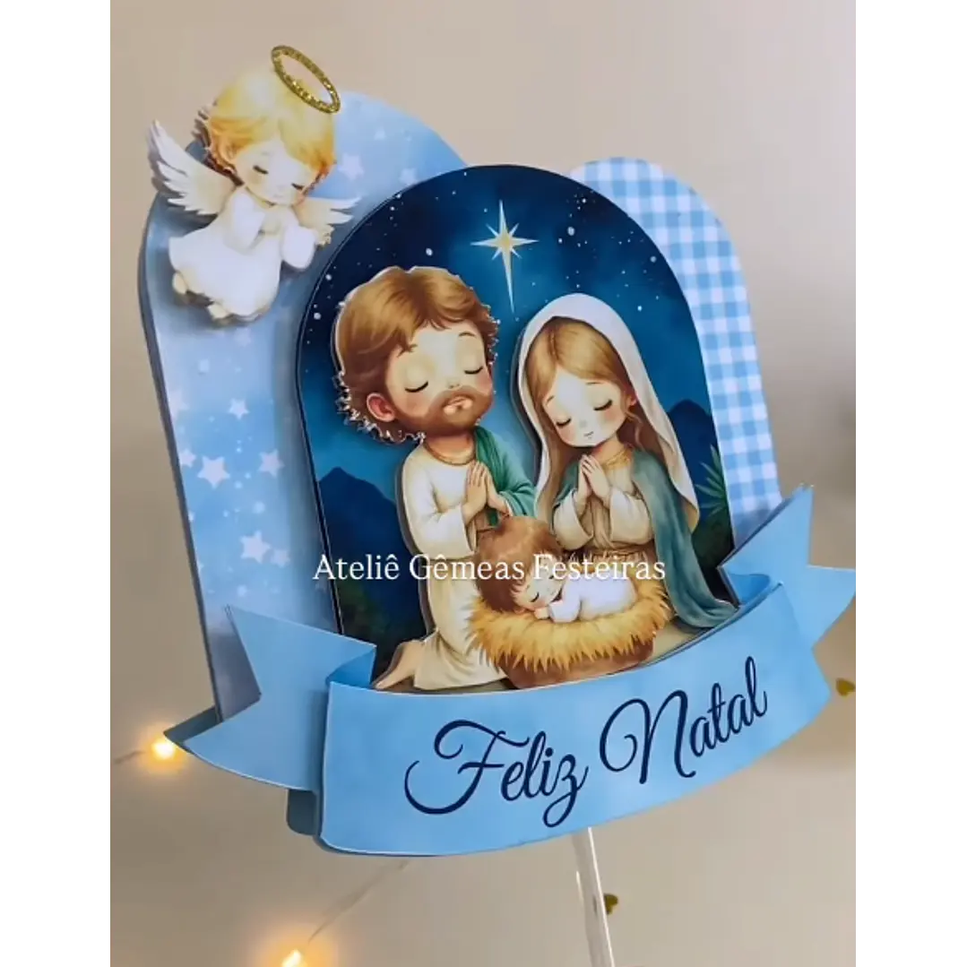 Arquivo de Corte Topo de Bolo Cenário Natal Presépio | Studio 1