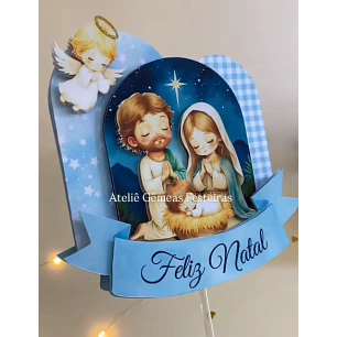 Arquivo de Corte Topo de Bolo Cenário Natal Presépio | Studio