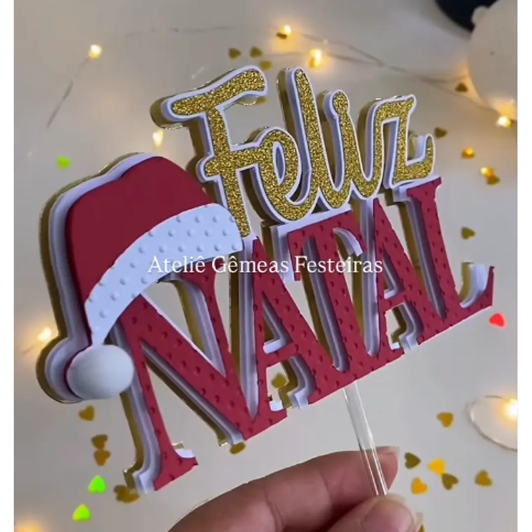 Arquivo de Corte Topo de Bolo Feliz Natal | Studio 1