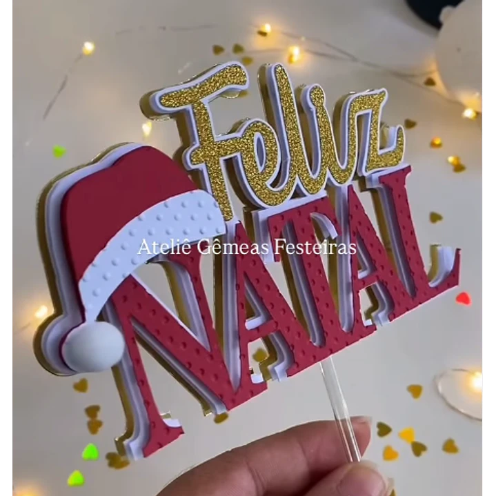Arquivo de Corte Topo de Bolo Feliz Natal | Studio 1