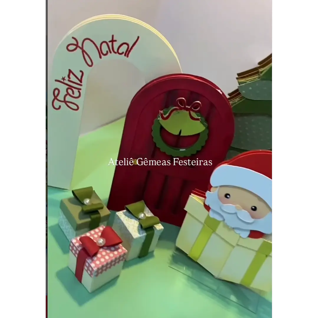 Arquivo de Corte Topo de Bolo Cenário Papai Noel | Studio 1