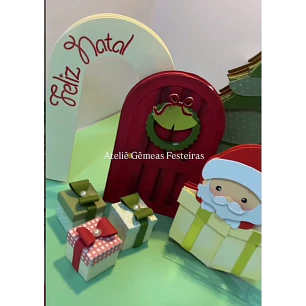 Arquivo de Corte Topo de Bolo Cenário Papai Noel | Studio