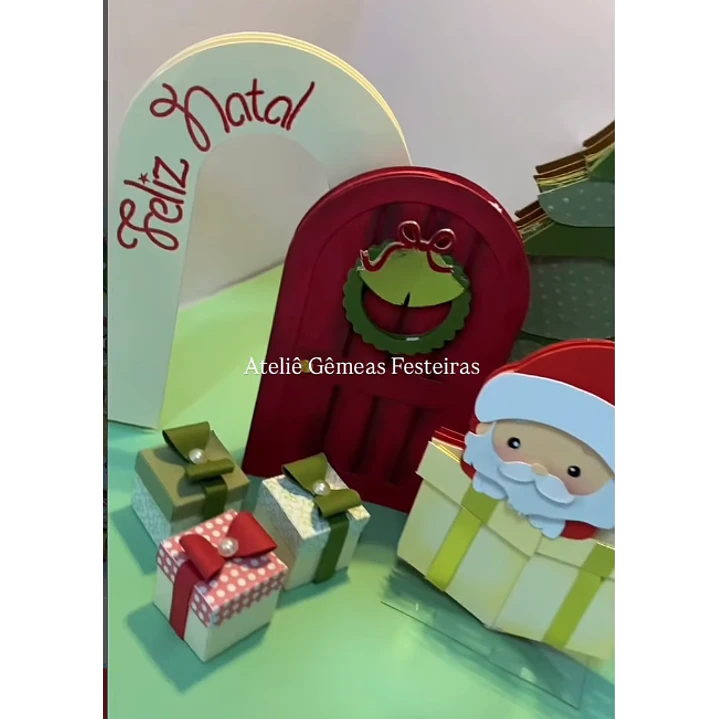 Arquivo de Corte Topo de Bolo Cenário Papai Noel | Studio 1