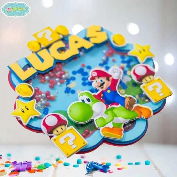 Arquivo de Corte Topo de Bolo Super Mario 22  | Studio 1