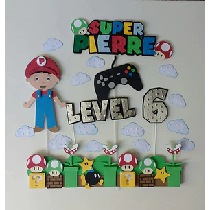 Arquivo de Corte Topo de Bolo Super Mario 23  | Studio