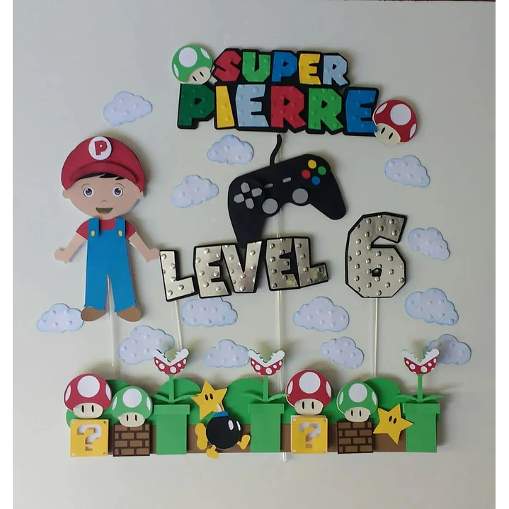 Arquivo de Corte Topo de Bolo Super Mario 23  | Studio 1