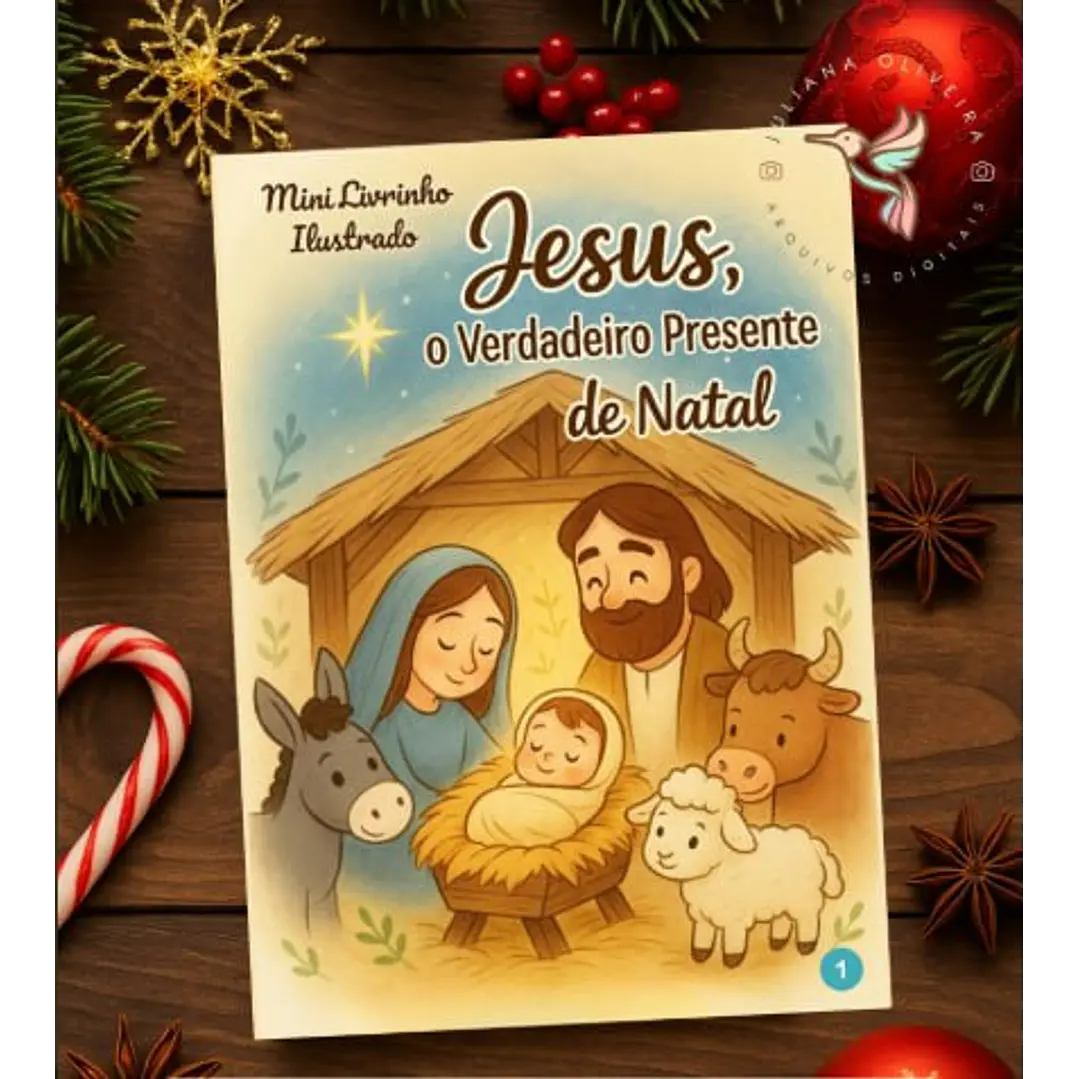 Arquivo Digital Mini Livrinho Ilustrado Natal | PDF 1