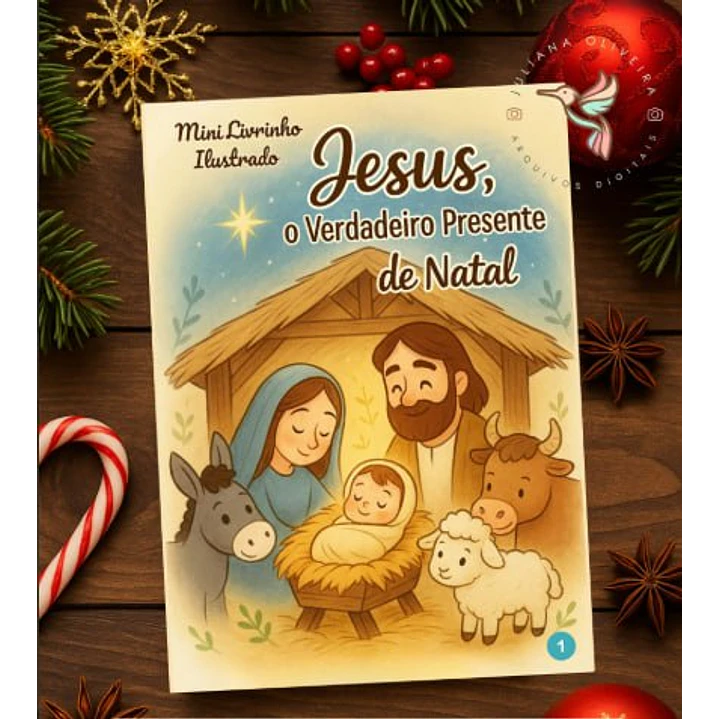 Arquivo Digital Mini Livrinho Ilustrado Natal | PDF 1