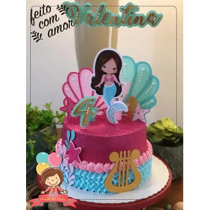 Arquivo de Corte Topo de Bolo Sereia 19 | Studio