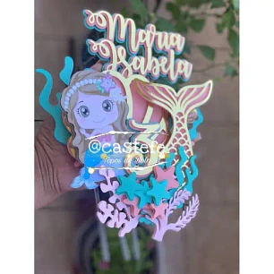 Arquivo de Corte Topo de Bolo Sereia 20 | Studio