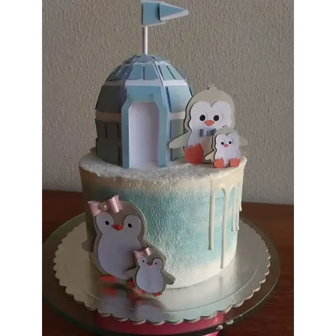 Arquivo de Corte Topo de Bolo Pinguim 7 | Studio 1