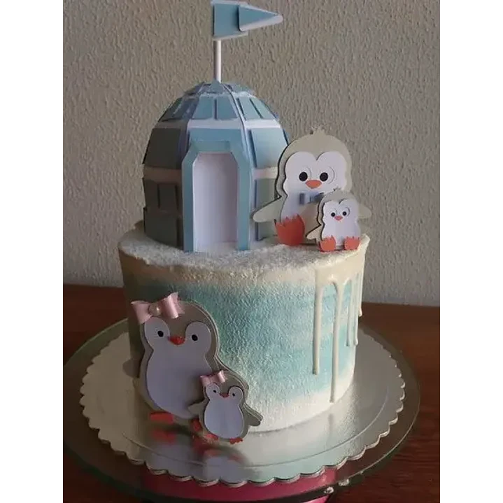 Arquivo de Corte Topo de Bolo Pinguim 7 | Studio 1
