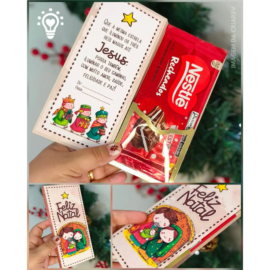 Arquivo Digital Porta Barra de Chocolate Natal | PDF 1
