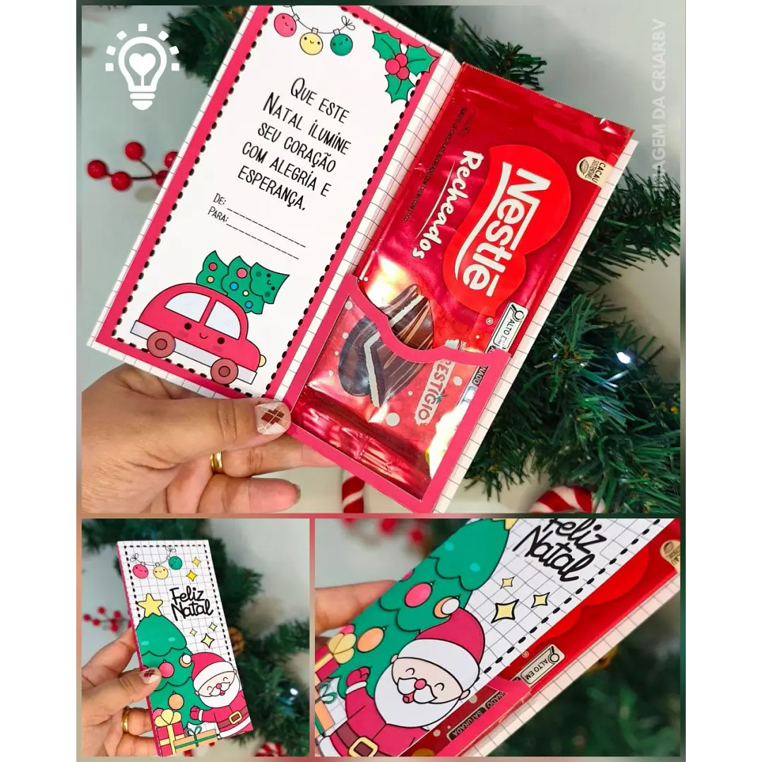 Arquivo Digital Porta Barra de Chocolate Natal | PDF 1
