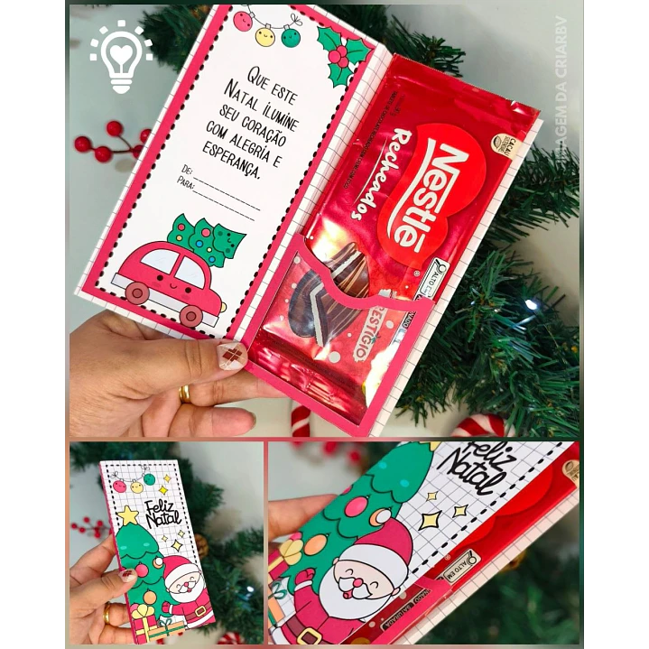 Arquivo Digital Porta Barra de Chocolate Natal | PDF 1