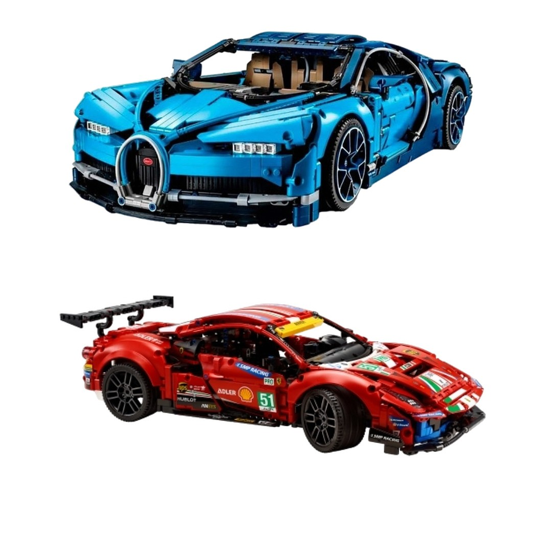 Bugatti Chiron - 3.599 Piezas + Ferrari 488 GTE - 1.684 Piezas 1