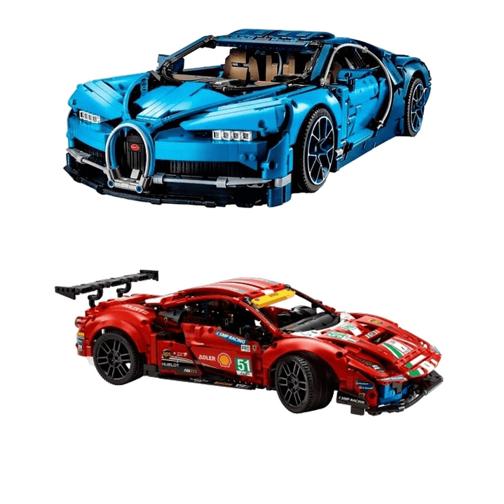 Bugatti Chiron - 3.599 Piezas + Ferrari 488 GTE - 1.684 Piezas 1