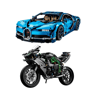 Bugatti Chiron - 3.599 Piezas o Lamborghini Sian - 3.696 Piezas + Moto de regalo