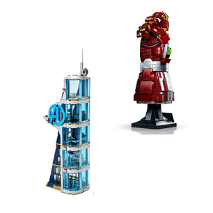 Torre Avengers – 685 piezas + Guantelete del Infinito – 590 piezas o Nano Guantelete de Iron Man – 675 piezas           